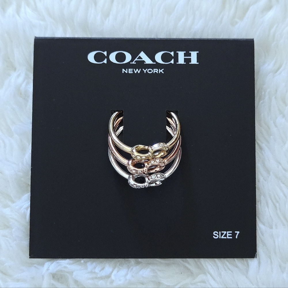Coach Interlocking🔗 "C"s Ring💍 Trio3️⃣ - Picture 2 of 16